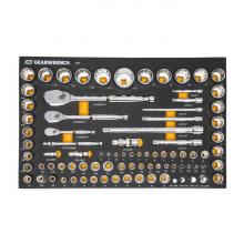 GearWrench 86529 - 83 Pc. 1/4", 3/8", 1/2" 90-Tooth SAE/Metric Mechanics Tool Set with Foam Storage Tray