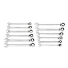 GearWrench 86627 - 12 Pc. 90-Tooth 12 Point Metric Reversible Ratcheting Wrench Set