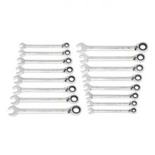 GearWrench 86629 - 16 Pc. 90-Tooth 12 Point Metric Reversible Ratcheting Wrench Set