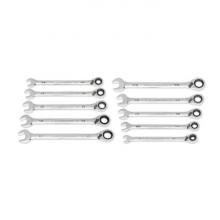 GearWrench 86658 - 10 Pc. 90-Tooth 12 Point SAE Reversible Ratcheting Wrench Set