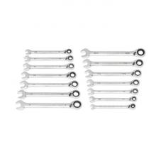 GearWrench 86660 - 14 Pc. 90-Tooth 12 Point SAE Reversible Ratcheting Wrench Set