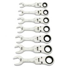 GearWrench 86878 - 7 Pc. 90-Tooth 12 Point SAE Stubby Flex Combination Ratcheting Wrench Set