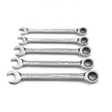 GearWrench 93005 - 5 Pc. 72-Tooth 12 Point SAE Combination Ratcheting Wrench Set