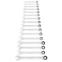 GearWrench 9416 - 16 Pc. 72-Tooth 12 Point Metric Combination Ratcheting Wrench Set