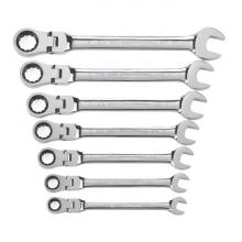 GearWrench 9700 - 7 Pc. 72-Tooth 12 Point SAE Flex Combination Ratcheting Wrench Set