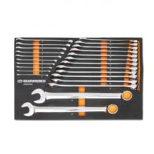 GearWrench GWMSCWL12MM - 24 Pc. 12 Point Long Pattern Combination Metric Wrench Set in Foam Storage Tray