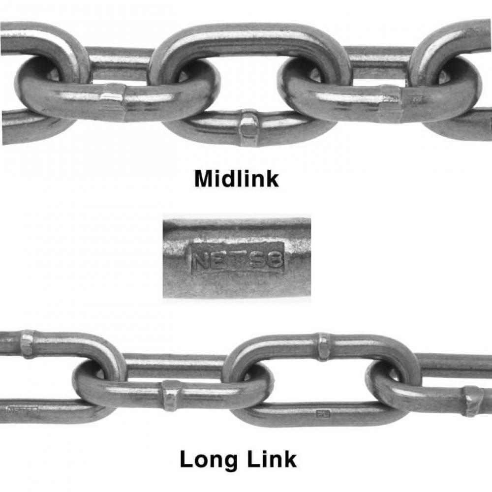 MARINE ALLOY,LONG LINK,5/8,S/P,100&#39;/DRM