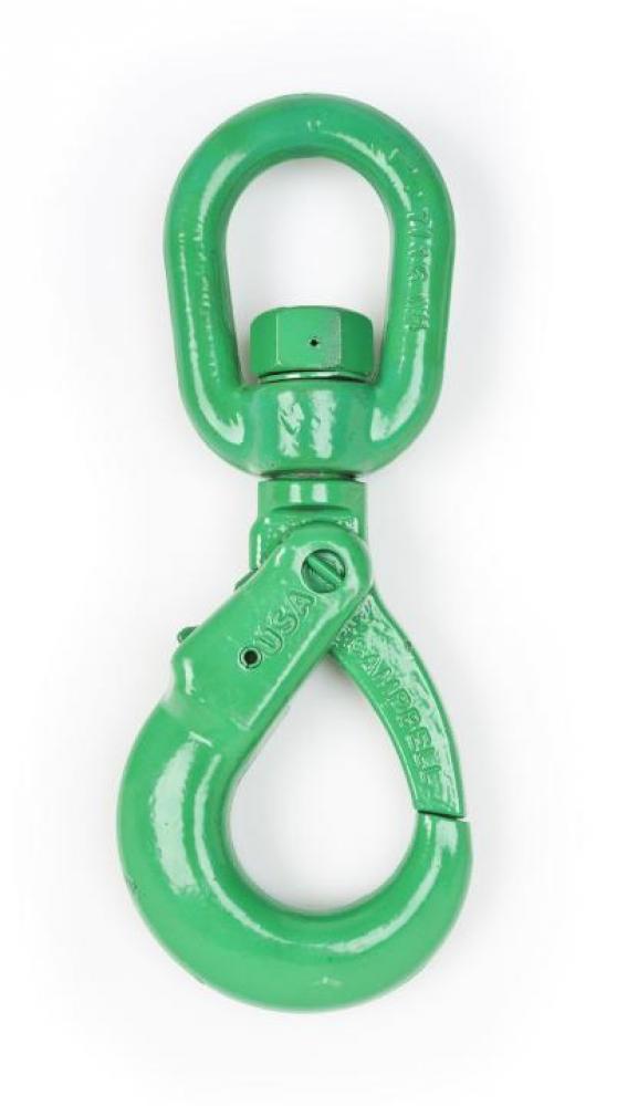 SELF LOCKING HOOK,1/2&#34;,SWIVEL,GR 100