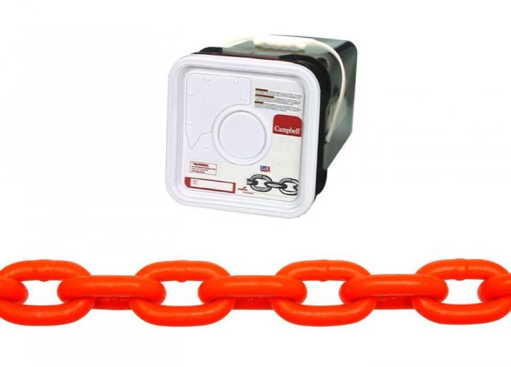 CHAIN,5/16&#34; HI-VIS ORG SYS 4 60&#39;/PAIL