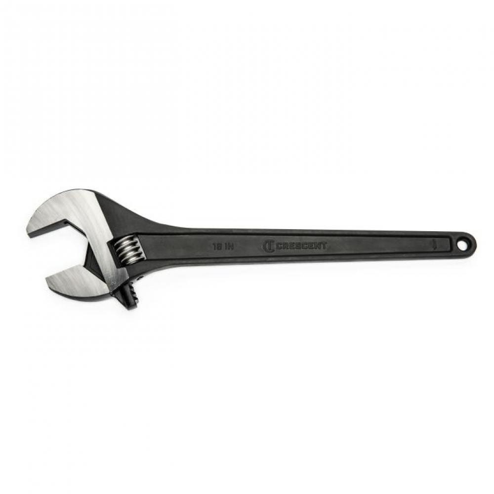 ADJ WRENCH, 18&#34;, BLACK TAPERED, BOXED