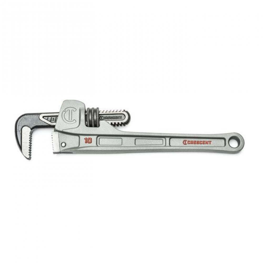 PIPE WRENCH, 10&#34;, ALUMINUM, SLIM JAW