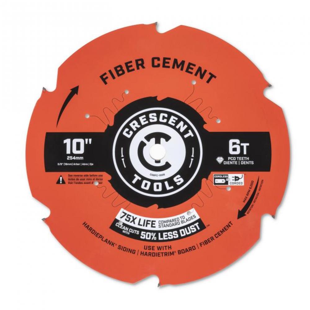 CRESCENT 10&#34; 6T FIBER CEMENT BLADE