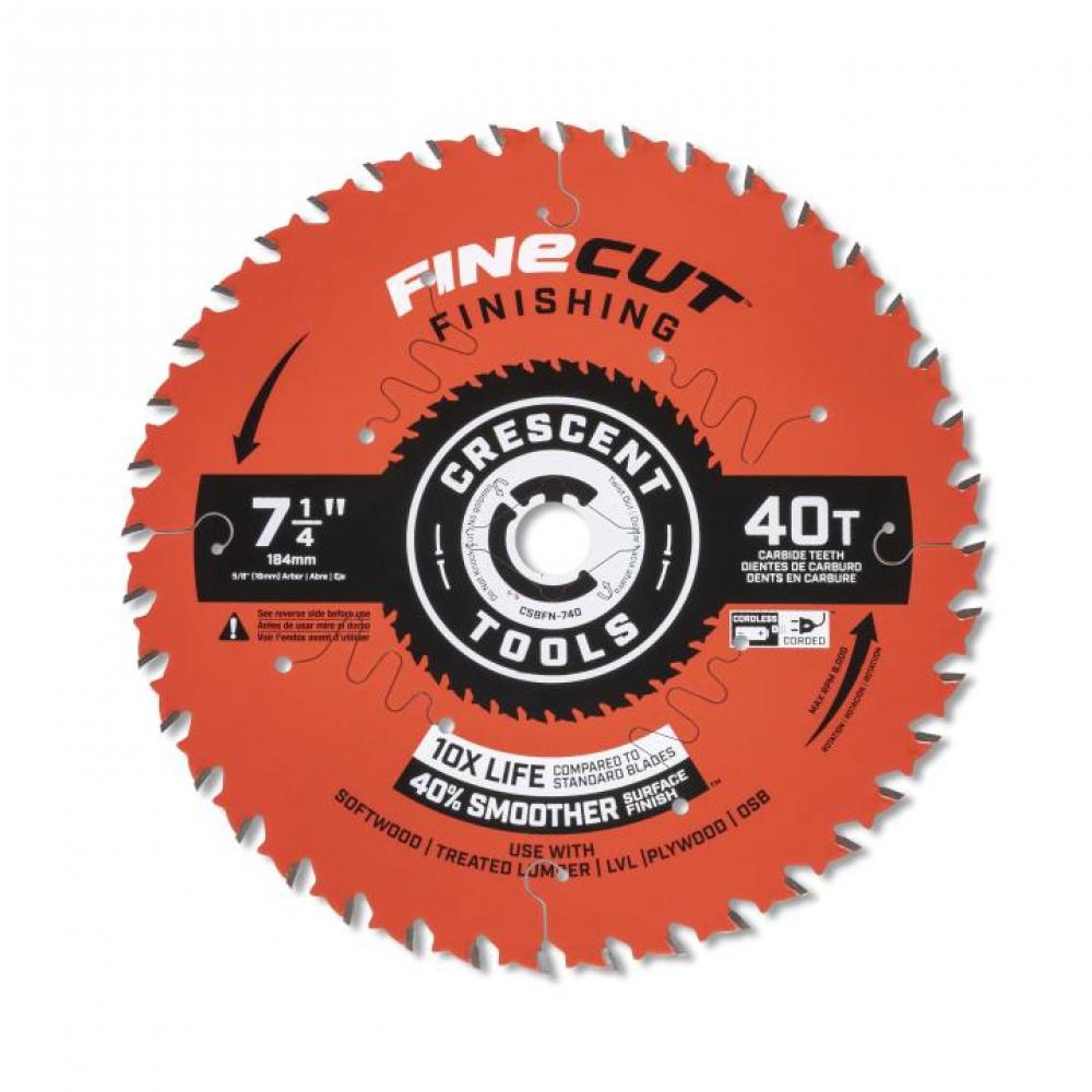 CRESCENT 7-1/4&#34; 40T FINE FINISHING BLADE