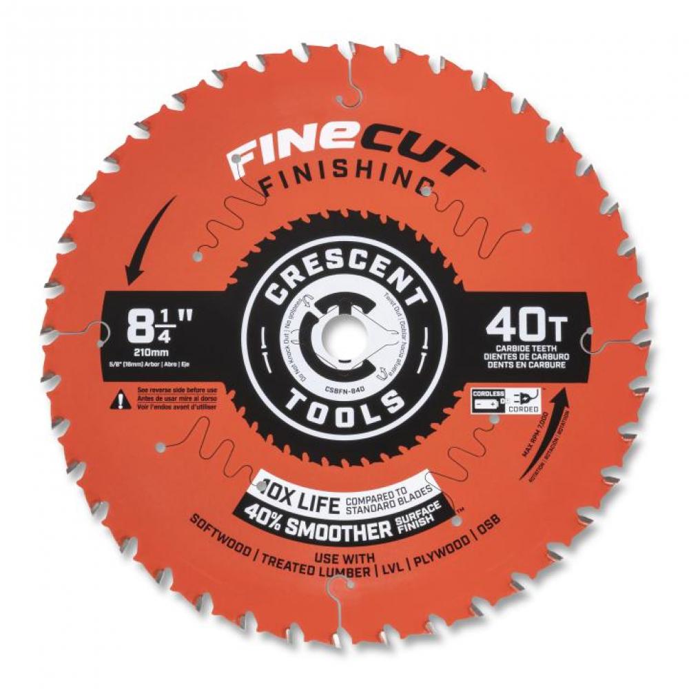 CRESCENT 8-1/4&#34; 40T FINISHING BLADE