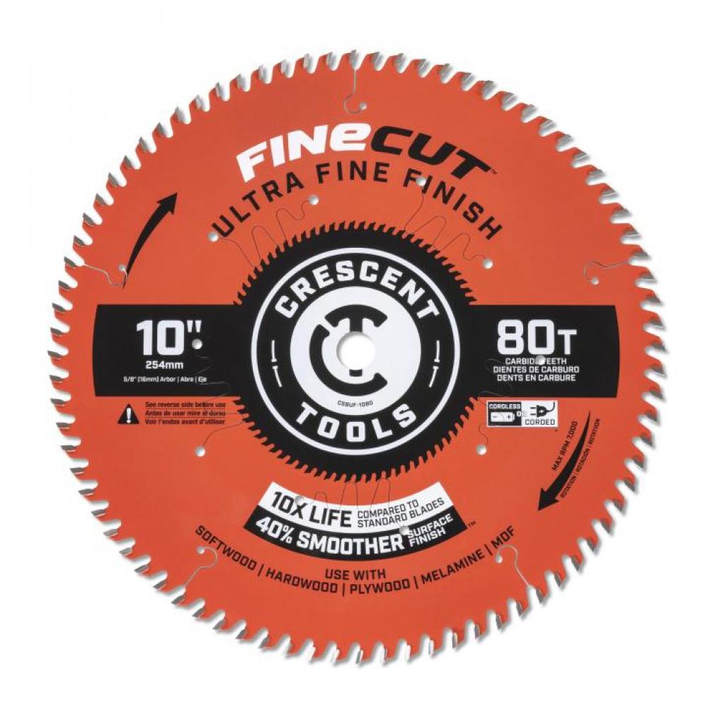 CRESCENT 10&#34; 80T ULTRA FINISH BLADE