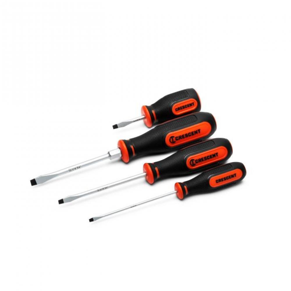 SCREWDRIVER SET, 4PC, SLOTTED, DM