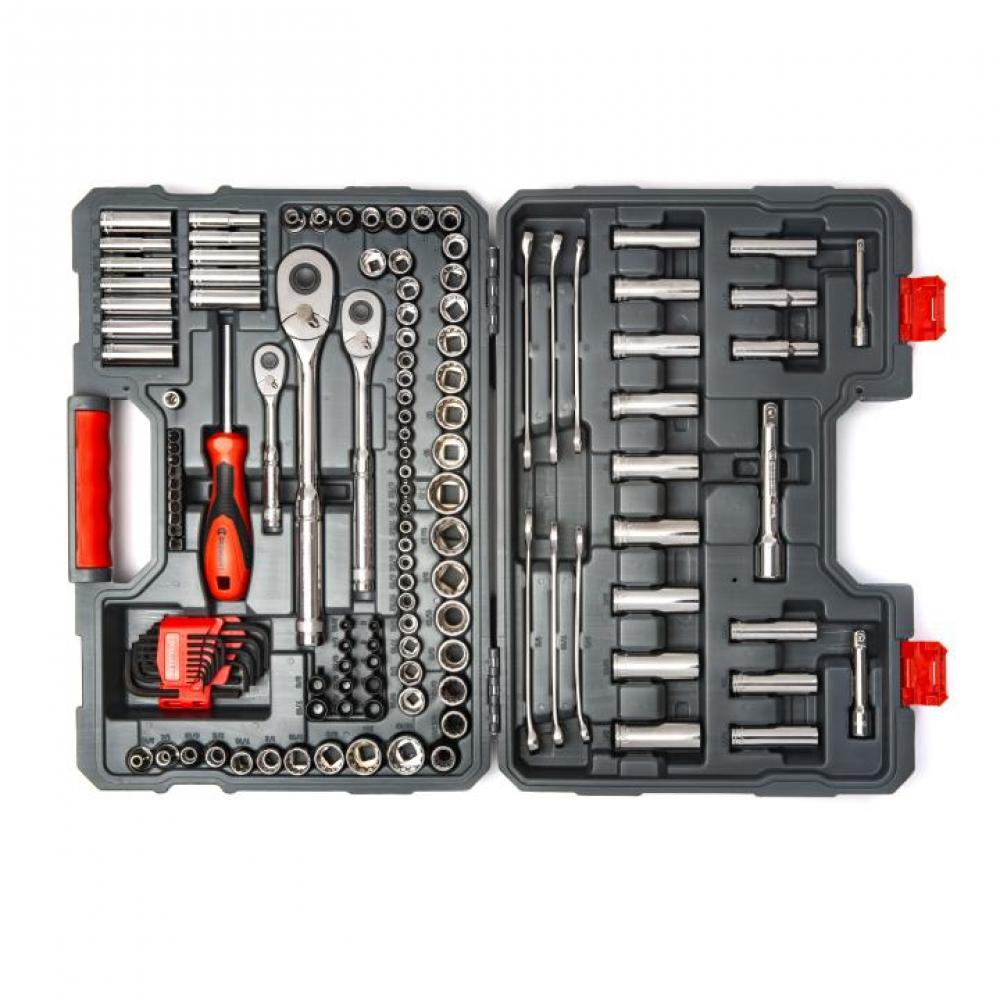 MECHANICS TOOL SET,142PC,1/4,3/8,1/2&#34;DR