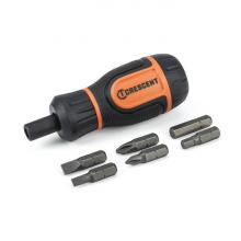 Crescent CMBS61R - MULTIBIT SCREWDRIVER, 6IN1, RATCHET STUB