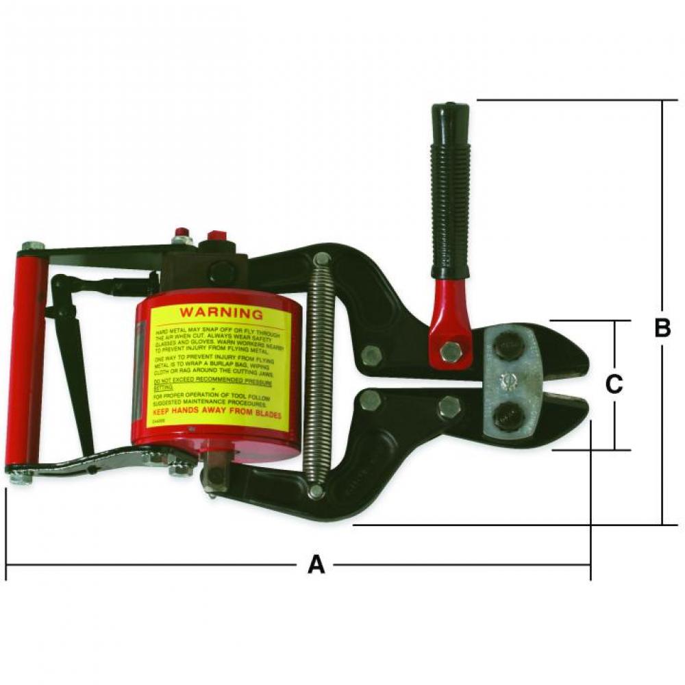 CUTTER, PNEU, CENTER CUT, 3/8&#34; CAPACITY