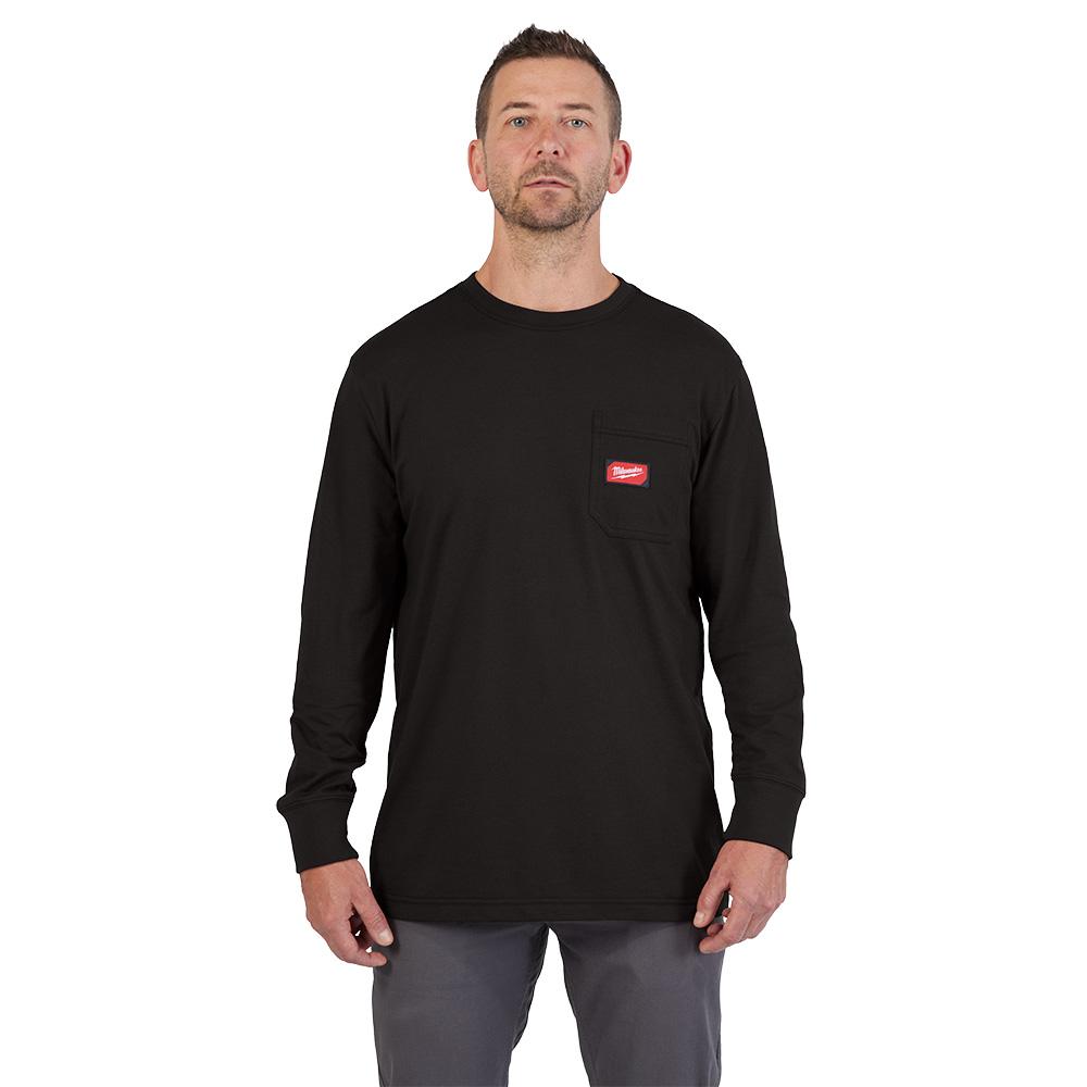 GRIDIRON™ Pocket T-Shirt - Long Sleeve Black 3X