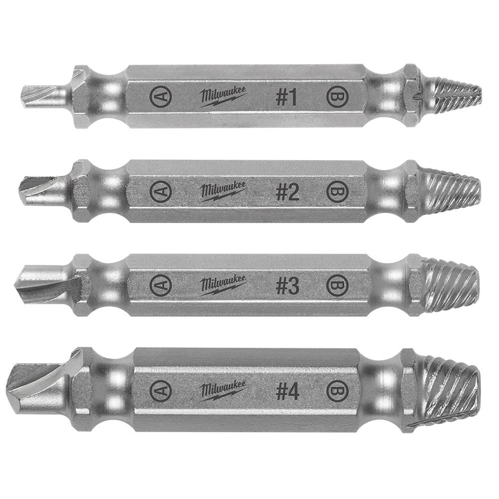 M2 Steel Screw Extractor Set 4PC