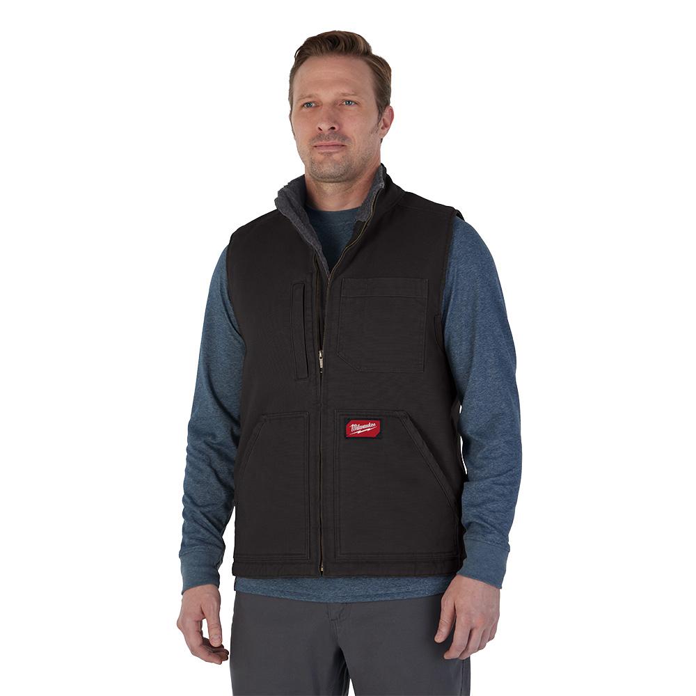 GRIDIRON™ Sherpa-Lined Vest - Black S