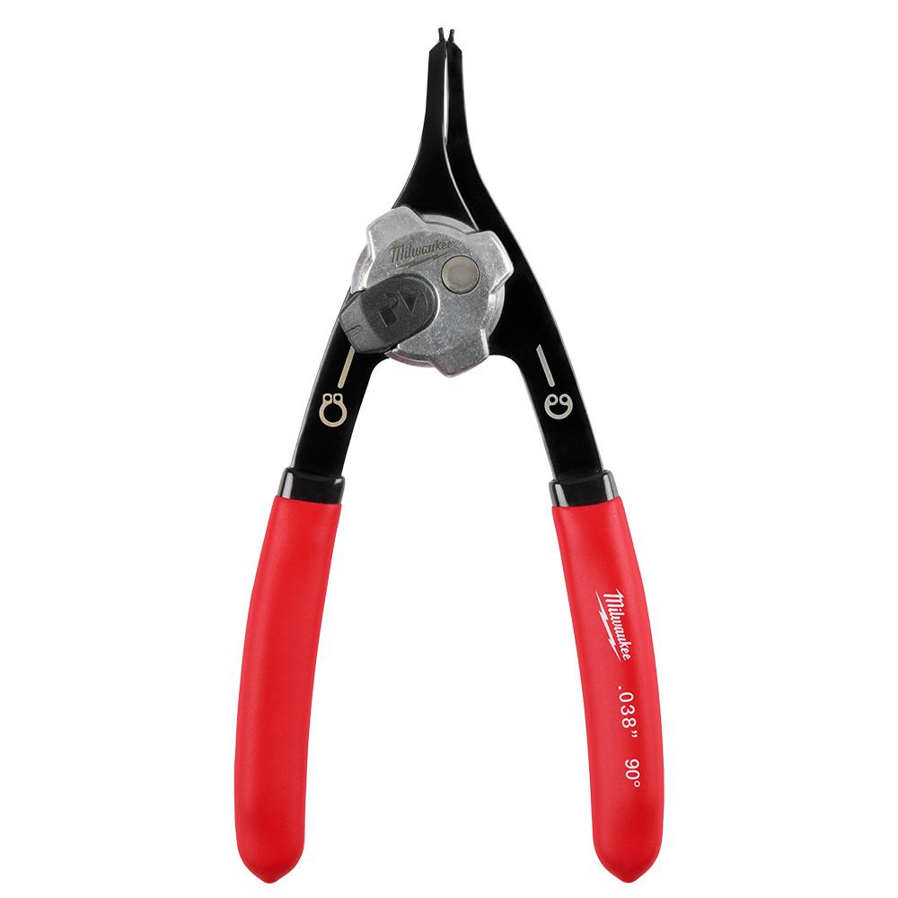 .038&#34; Convertible Snap Ring Pliers - 18°