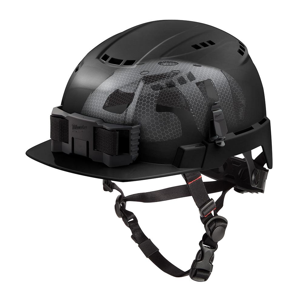 BOLT™ Black Front Brim Vented Safety Helmet with IMPACT ARMOR™ Liner (USA) - Type 2, Class C