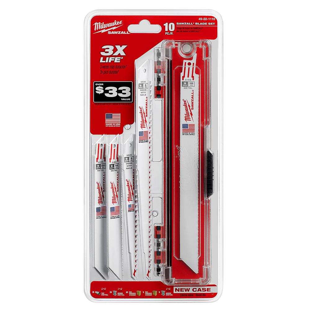 10 Pc SAWZALL Blade Set