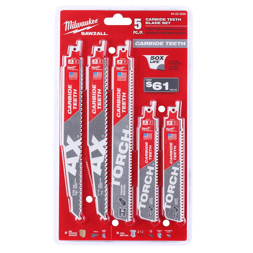 5 Pc. SAWZALL® Blade Set