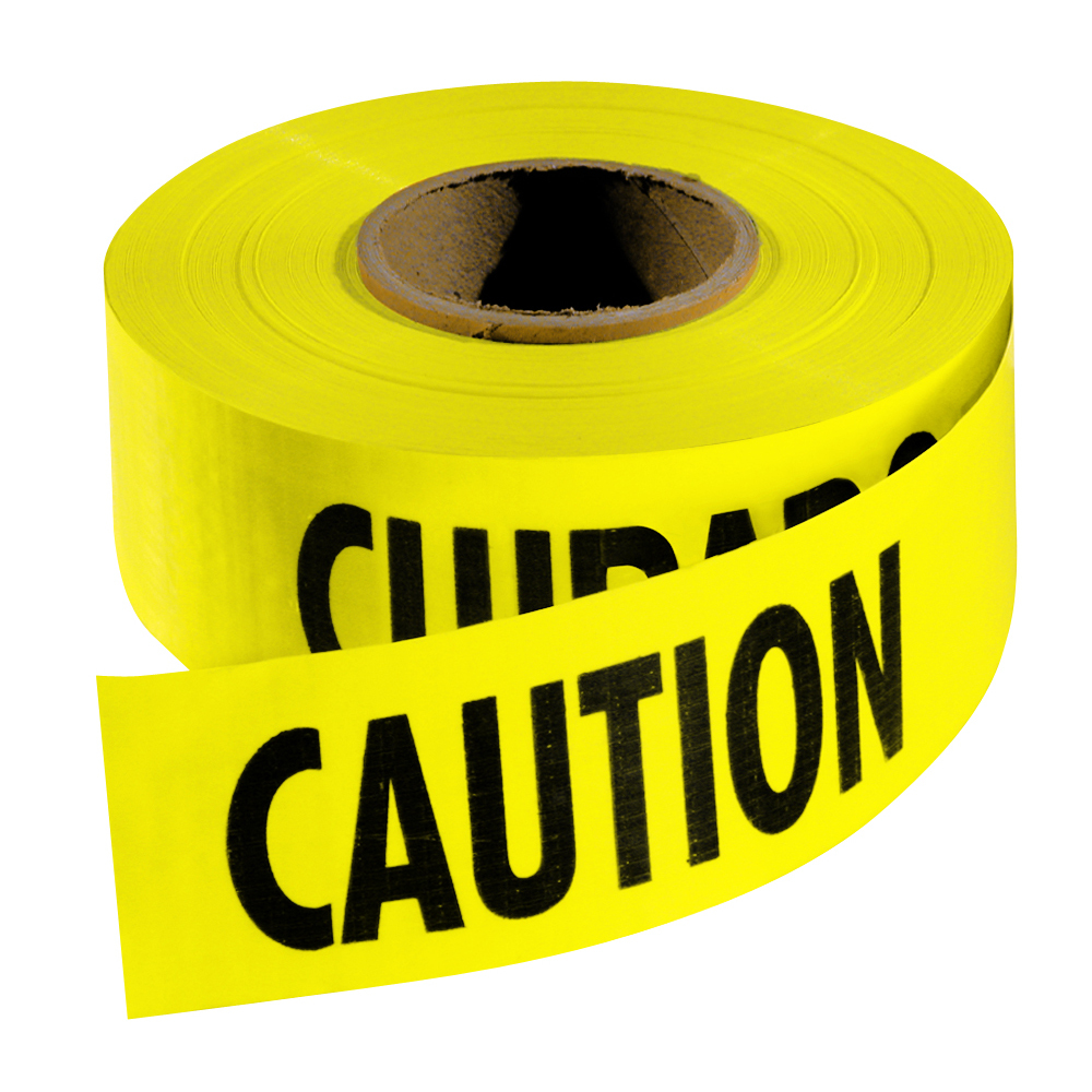 1000 ft. Yellow Barricade Tape - CAUTION/CUIDADO