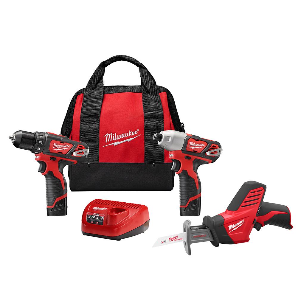 M12™ Cordless Lithium-Ion 3-Tool Combo Kit