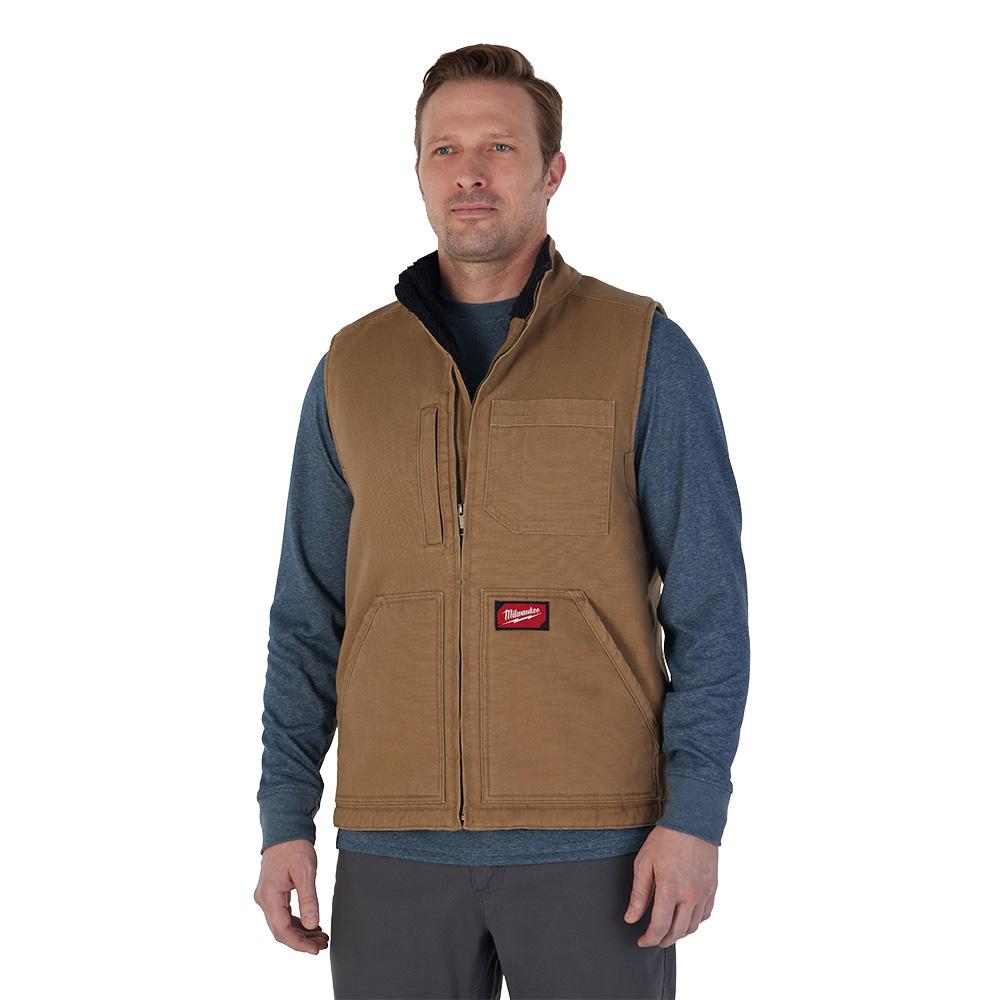 GRIDIRON™ Sherpa-Lined Vest - Brown XL