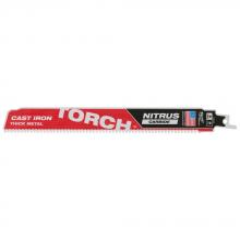 Milwaukee 48-00-5362 - 9 in. 7TPI The TORCH for Cast Iron with NITRUS CARBIDE SAWZALL Reciprocating Saw Blade - 3 Pack