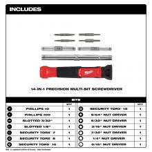 Milwaukee 48-22-2933 - 14-in-1 Precision Multi-Bit Screwdriver