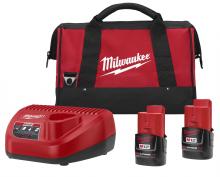 Milwaukee 48-59-2422P - M12™ REDLITHIUM™ CP 2.0Ah Battery (2 Piece) and Charger Starter Kit