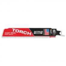 Milwaukee 48-00-5561 - 6 in. 7TPI The TORCH for Cast Iron with NITRUS CARBIDE SAWZALL Reciprocating Saw Blade - 5 Pack