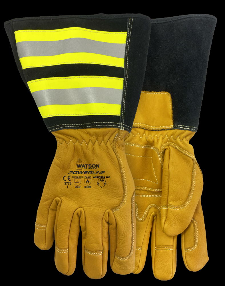 POWERLINE A6 FULLGRAIN COW REFLECTIVE GAUNTLET UTILITY - XXXL