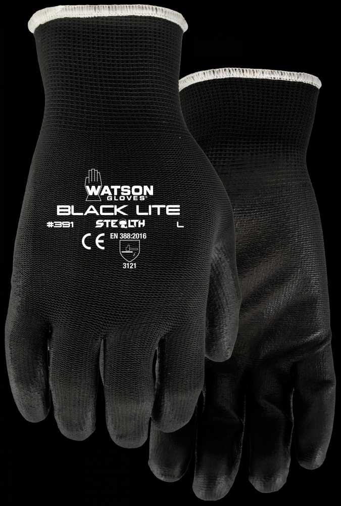 STEALTH BLACK LITE LIGHTWEIGHT POLY NYLON SHELL COATED - X