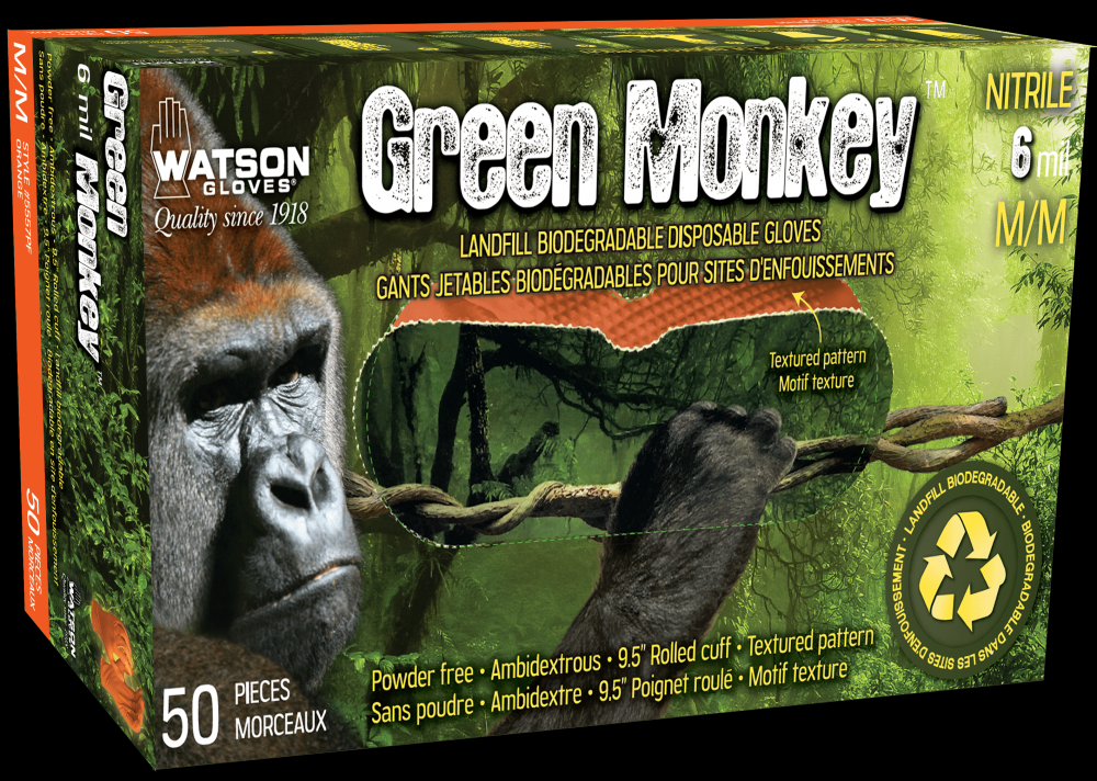 GREEN MONKEY RECLAIM 6 MIL NITRILE DIAMOND GRIP DISPOSABLE - XXL