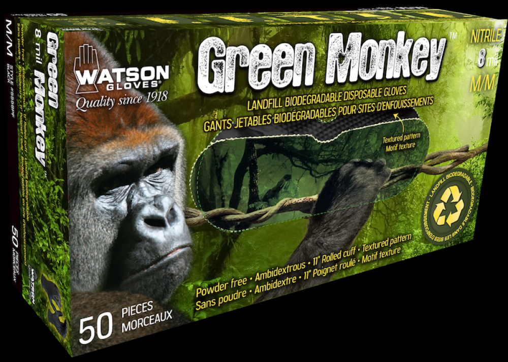 GREEN MONKEY RECLAIM 8 MIL NITRILE DIAMOND GRIP DISPOSABLE - XXL