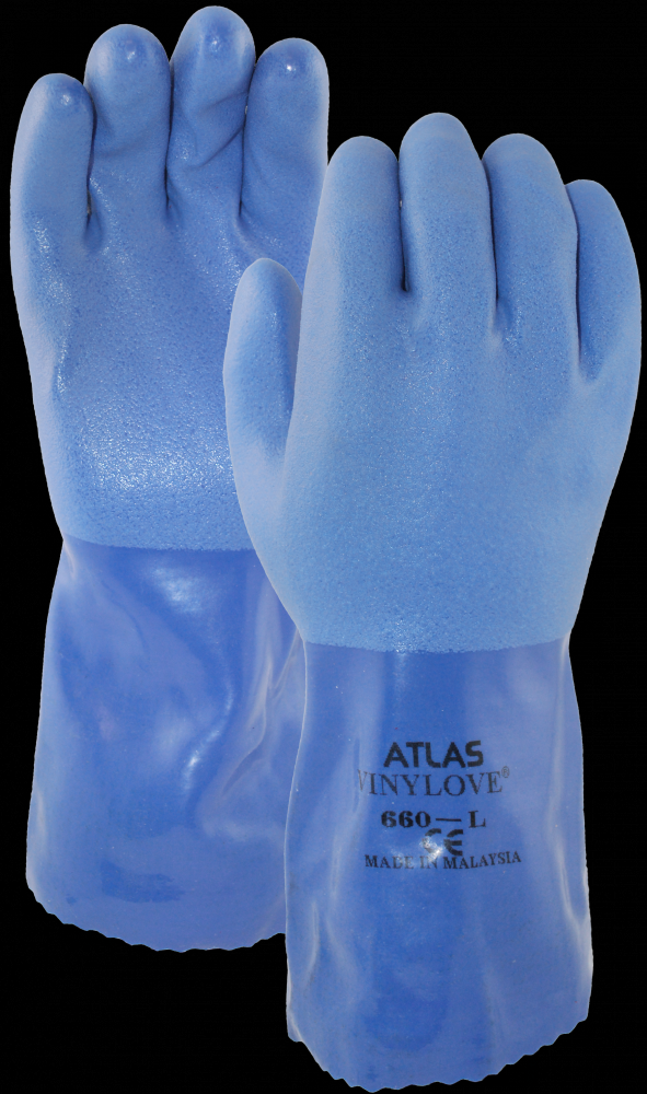 BLUE BOY TRIPLE DIPPED PVC 12 INCH GAUNTLET - XXL