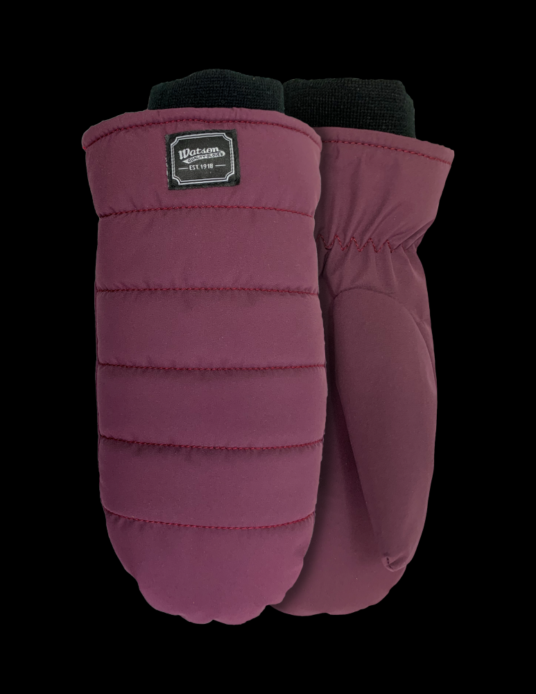 PURPLE PUFFER MITT TASLON BACK AND PALM EC200 LINED LIFESTYLE - S