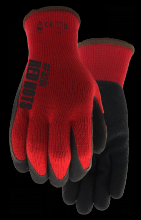 Watson Gloves 320I-X - RED HOT 10GG ACRYLIC WINTER LINED SANDY FOAM LATEX PALM - X