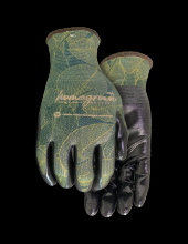 Watson Gloves 335-S - EVERGREEN WASTENOT FLAT NITRILE W RECLAIM WOMENS GARDEN - S