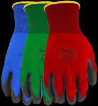 Watson Gloves 348-S - GARDEN GEM FOAM PVC PALM NYLON/LYCRA WOMENS GARDEN - S