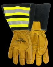 Watson Gloves 3775-XXXL - POWERLINE A6 FULLGRAIN COW REFLECTIVE GAUNTLET UTILITY - XXXL