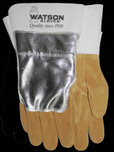 Watson Gloves 525A-13 - BUCKWELD SPLIT ELK CLUTE CUT ALUMINIZED BACK PATCH WELDING - 13