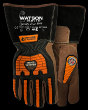 Watson Gloves 5785G-XXXL - SHOCK TROOPER A7 D30 BACK & ANTIVIBE PALM GAUNTLET GOATSKIN - XXXL