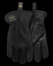 Watson Gloves 896-S - THE DUCHESS PREMIUM FULLGRAIN DEER BLACK WOMENS DRIVER - S